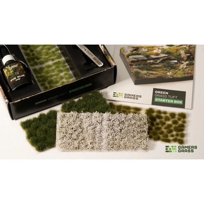 Набір пучків трави та інструментів gamers grass: green grass tuft starter box Набір пучків трави та інструментів gamers grass: green grass tuft starter box