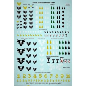 blood angels transfer sheet