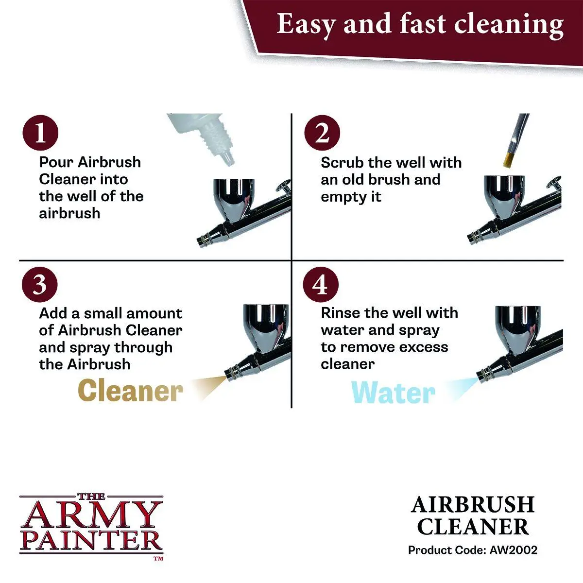Очисник для аерографа the army painter: airbrush cleaner Очисник для аерографа the army painter: airbrush cleaner