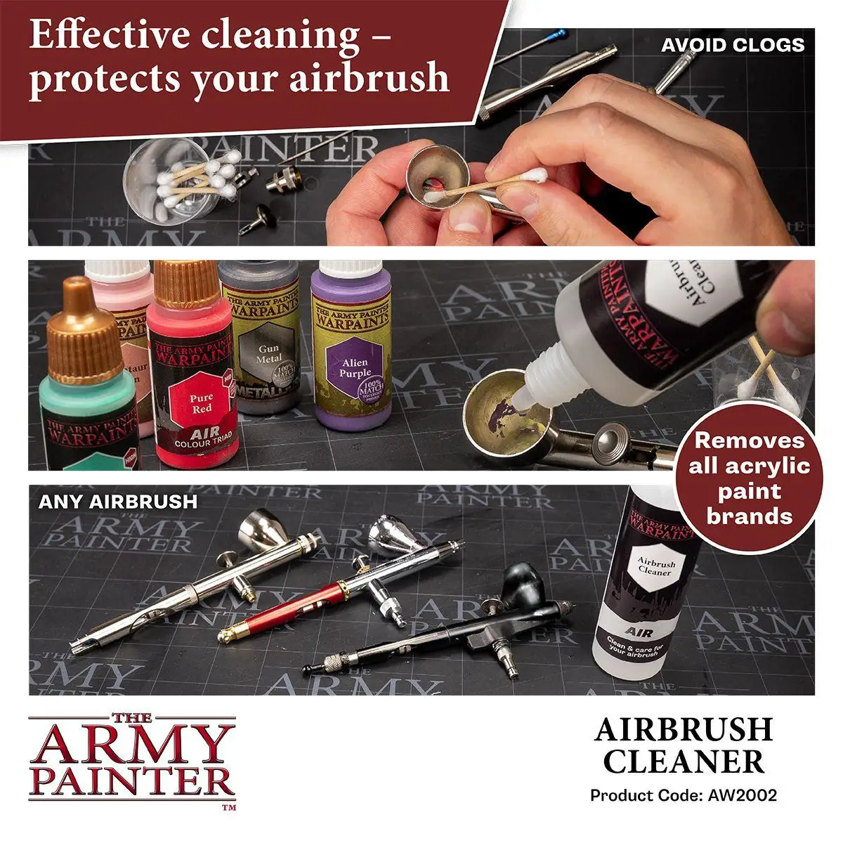 Очисник для аерографа the army painter: airbrush cleaner Очисник для аерографа the army painter: airbrush cleaner