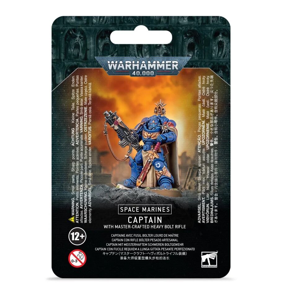 space marines: captain with master crafted heavy bolt rifle space marines: captain with master crafted heavy bolt rifle