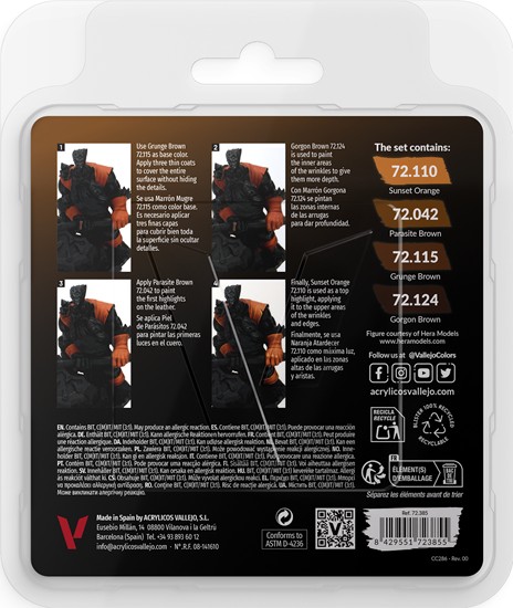 72385 vallejo game color: leather set (4x18ml) 72385 vallejo game color: leather set (4x18ml)
