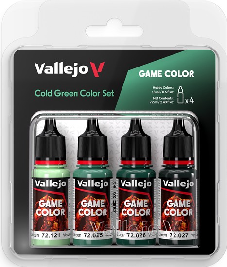 72383 vallejo game color: cold green color set (4x18ml) 72383 vallejo game color: cold green color set (4x18ml)