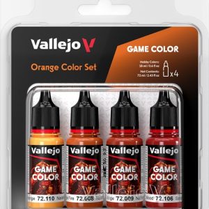 72381 vallejo game color: orange color set (4x18ml)