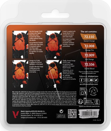 72381 vallejo game color: orange color set (4x18ml) 72381 vallejo game color: orange color set (4x18ml)