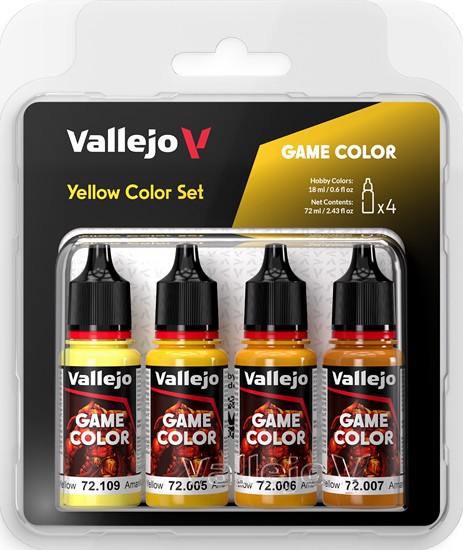 72378 vallejo game color: yellow color set (4x18ml) 72378 vallejo game color: yellow color set (4x18ml)