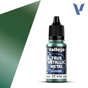 77174 vallejo true metallic metal airbrush: dusken green (18ml)